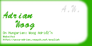 adrian woog business card